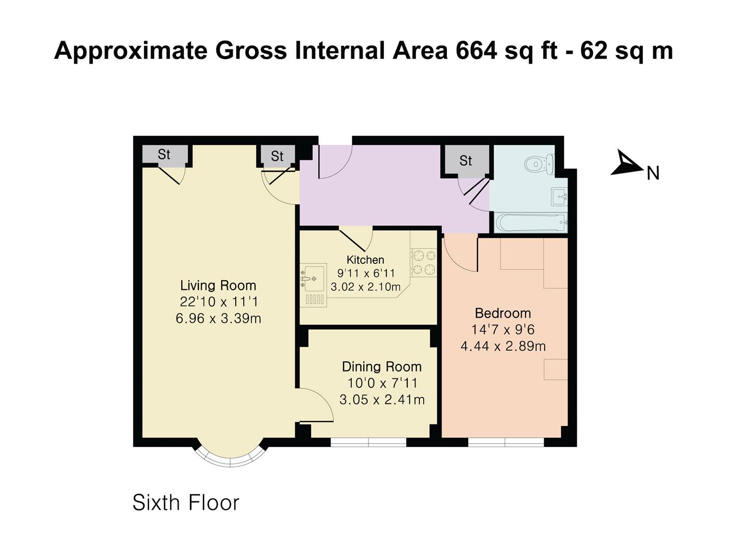 2 bed house to rent in Grove End Road, London - Property floorplan