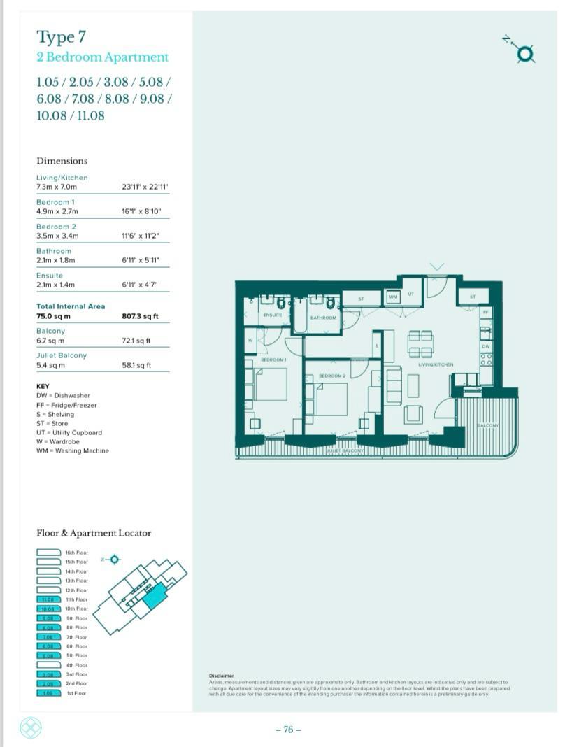 2 bed flat to rent in Alba Square, London - Property floorplan
