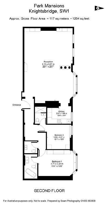 2 bed apartment for sale in Knightsbridge, London - Property floorplan