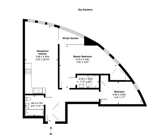 2 bed apartment to rent in Wandsworth Road, London - Property floorplan