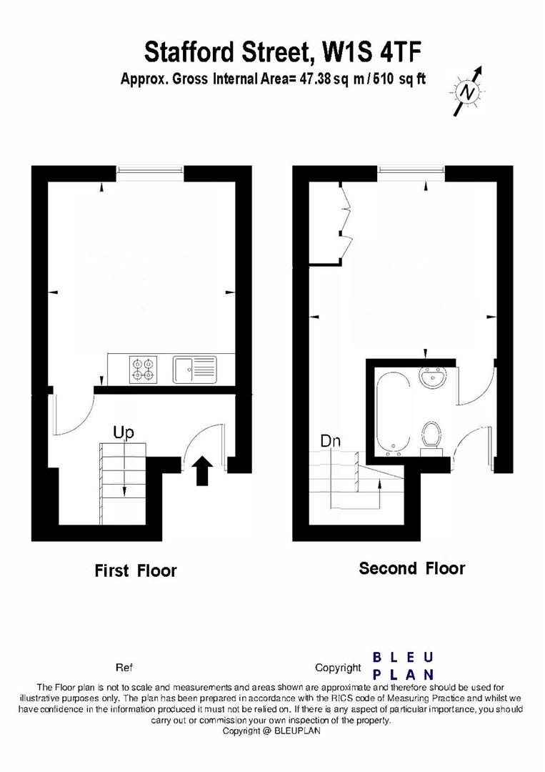 1 bed apartment for sale in Stafford Street, London - Property floorplan