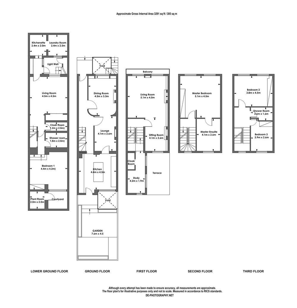 3 bed terraced house to rent in Albion Street, London - Property floorplan