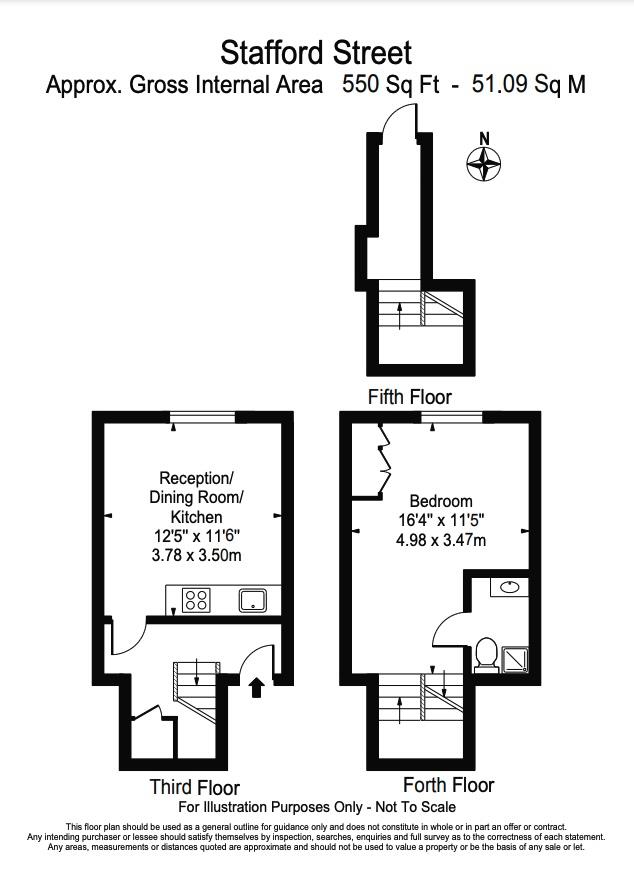 1 bed flat for sale in Stafford Street, London - Property floorplan