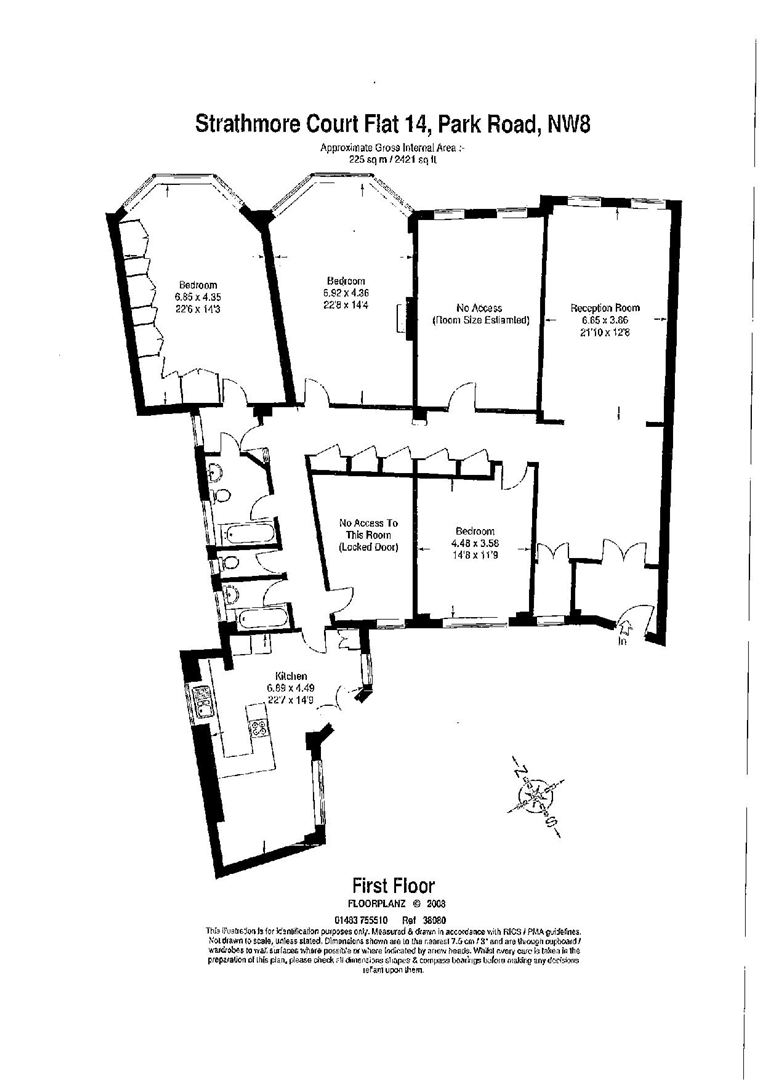 5 bed apartment to rent in Park Road, London - Property floorplan