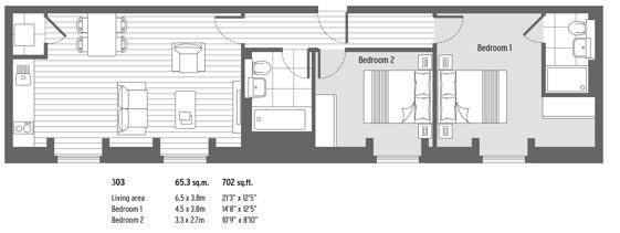 2 bed apartment to rent in High Street, Rickmansworth - Property floorplan