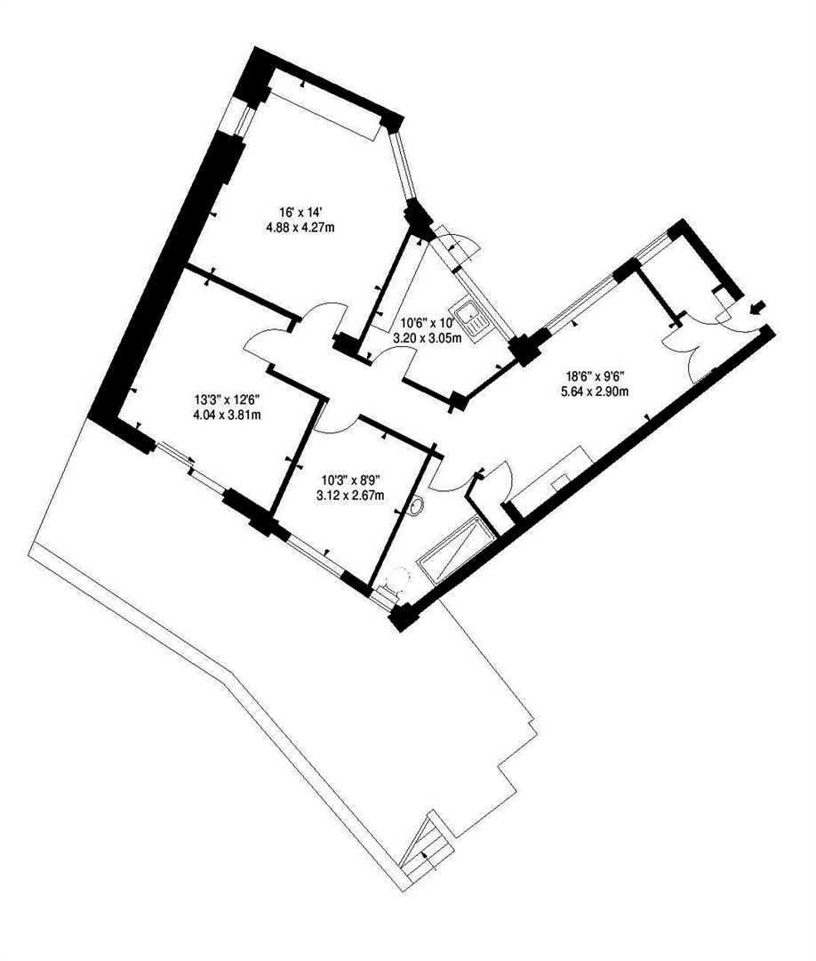 2 bed apartment to rent in Park Road, London - Property floorplan