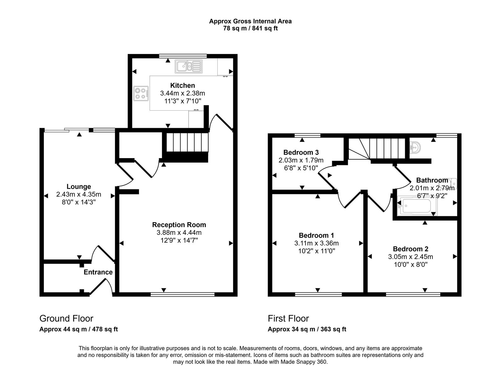 3 bed end of terrace house for sale in Rhyl Coast Road, Rhyl - Property floorplan