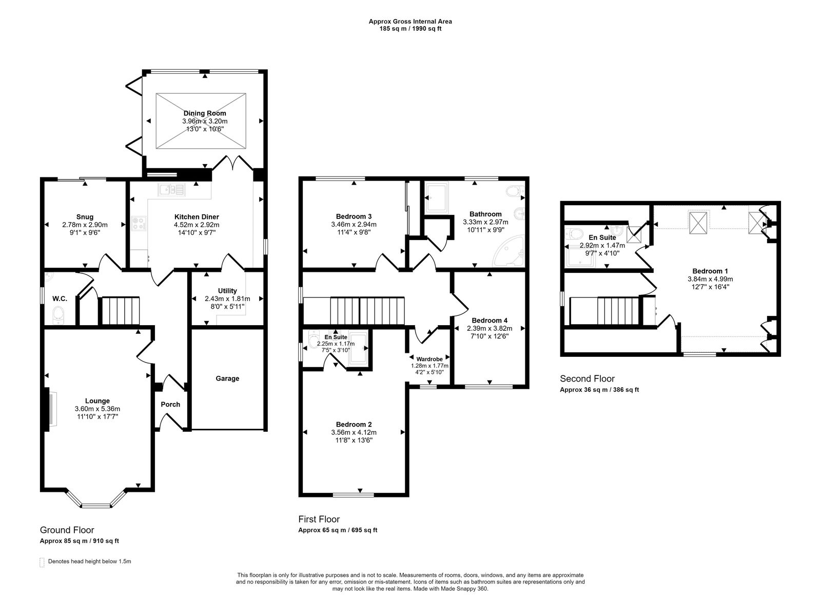 4 bed detached house for sale in Tanllwyfan, Colwyn Bay - Property floorplan