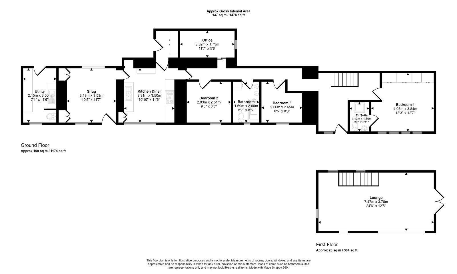 3 bed detached house for sale in Hiraddug Road, Dyserth - Property floorplan