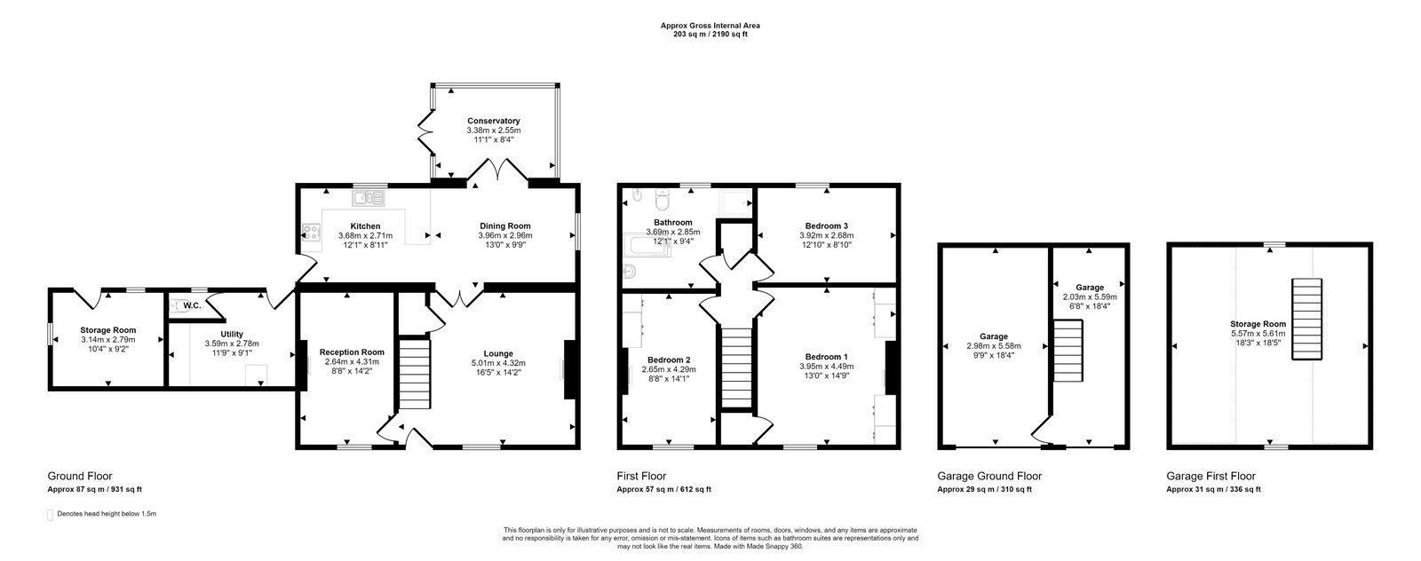 3 bed detached house for sale, Denbigh - Property floorplan