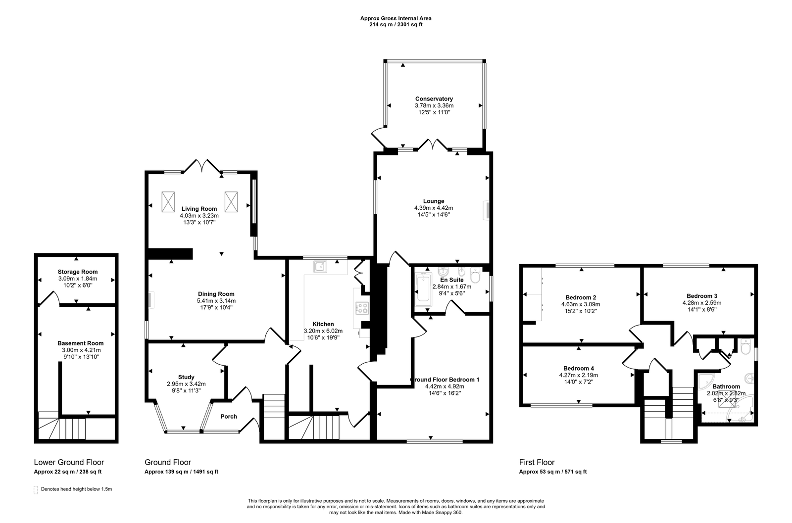 4 bed detached house for sale in Aberconway Road, Prestatyn - Property floorplan