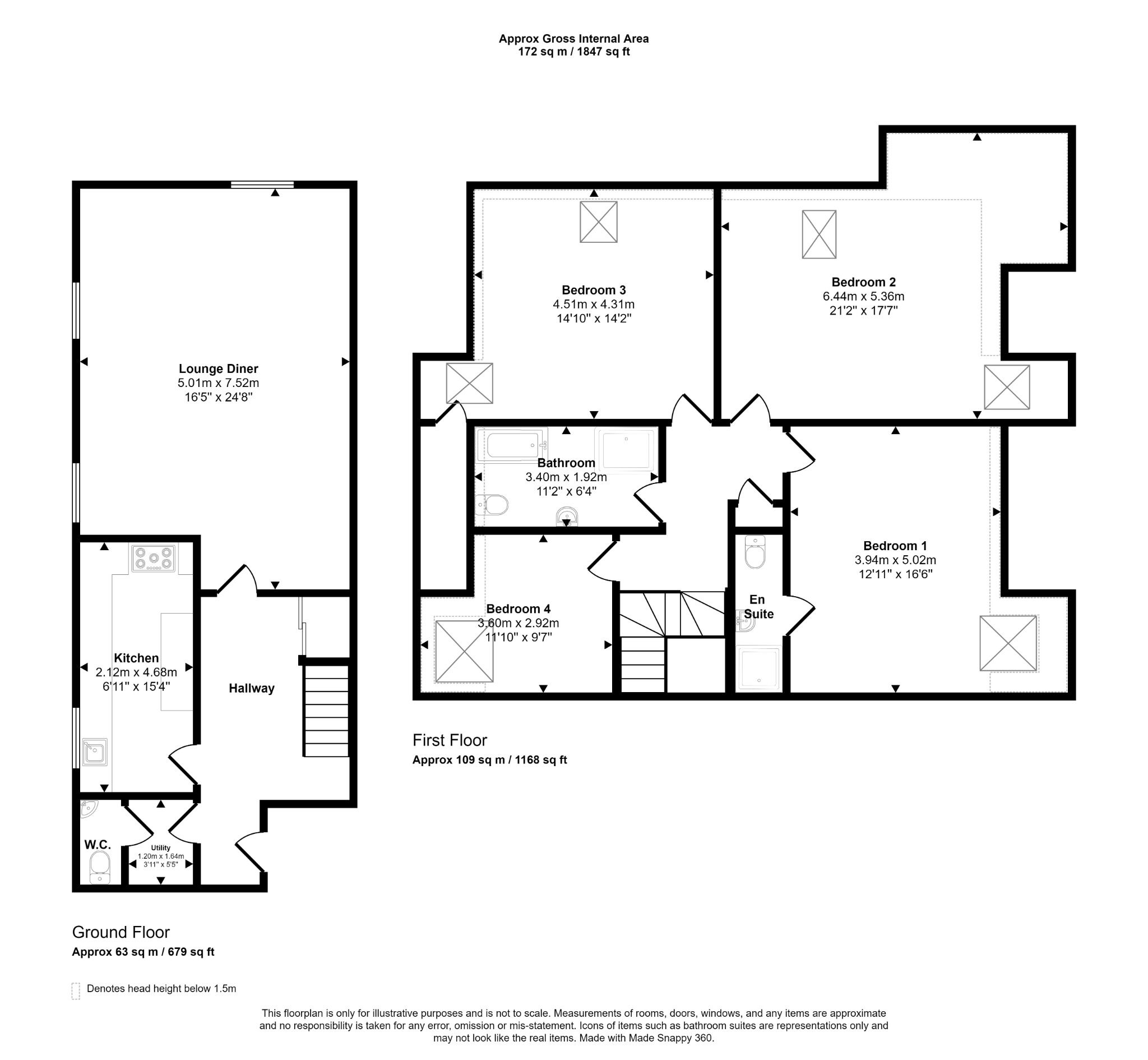 4 bed apartment for sale in Brighton Road, Rhyl - Property floorplan