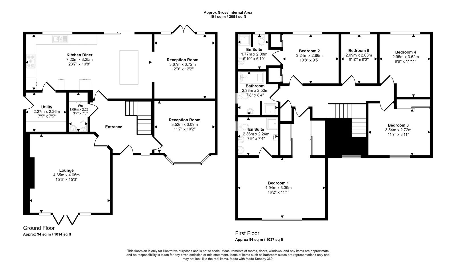 5 bed detached house to rent in Lon Y Berllan, Abergele - Property floorplan