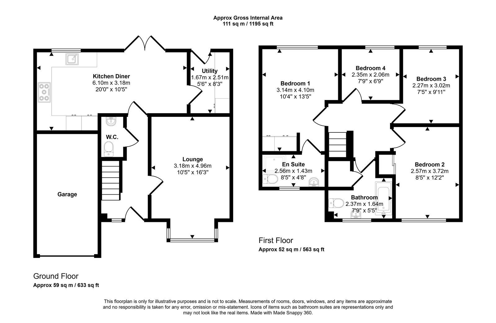 4 bed detached house for sale, Rhyl - Property floorplan