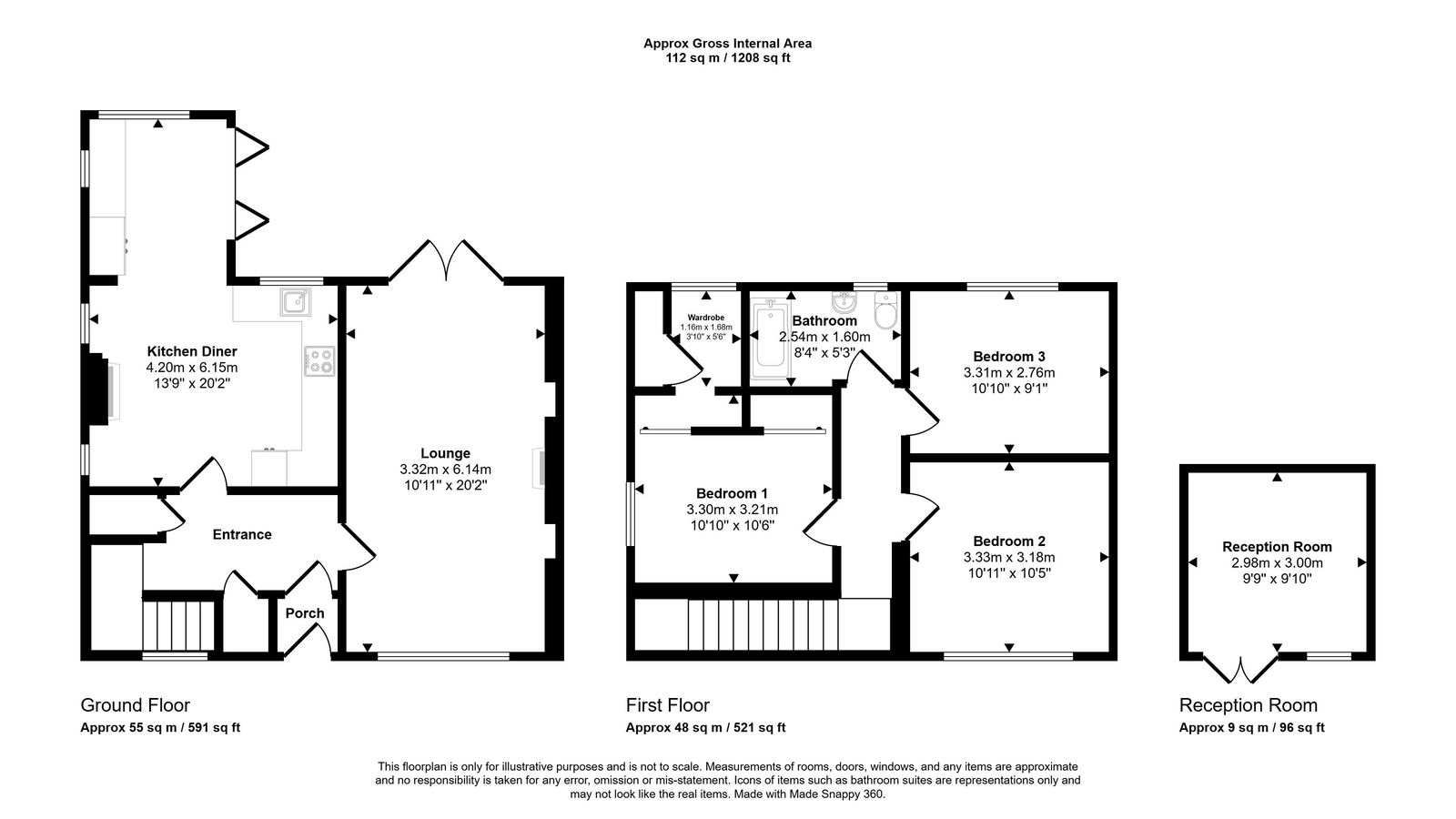 3 bed detached house for sale in Trevor Road, Prestatyn - Property floorplan