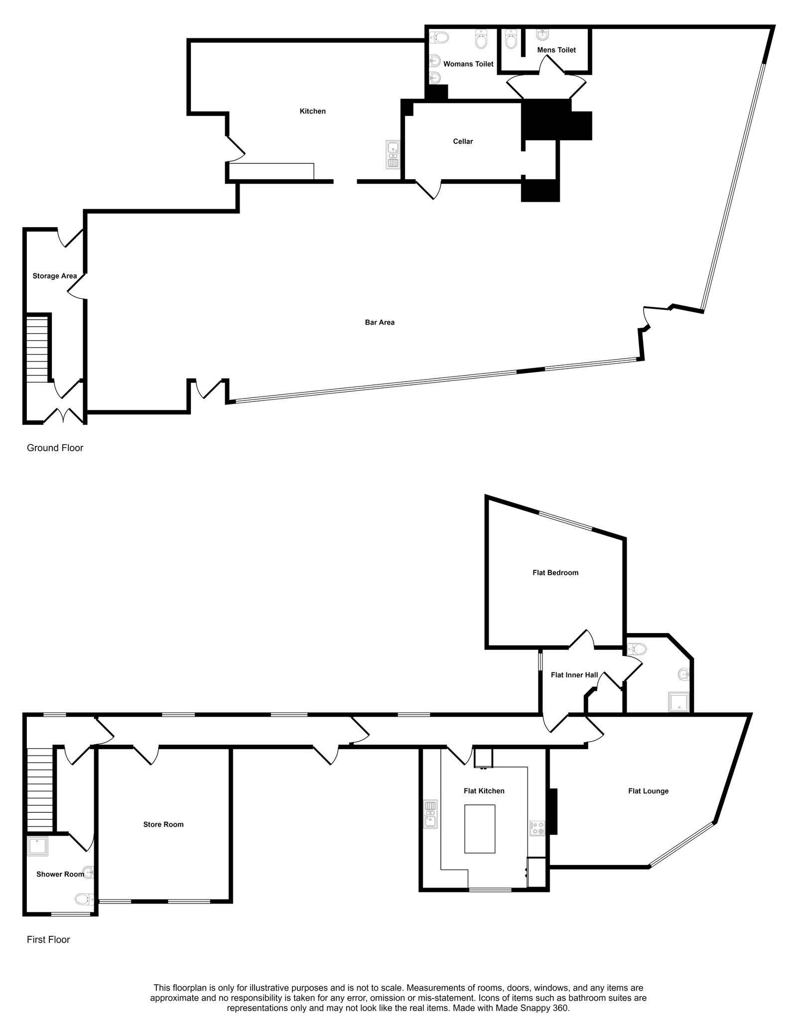 Pub for sale in High Street, Prestatyn - Property floorplan