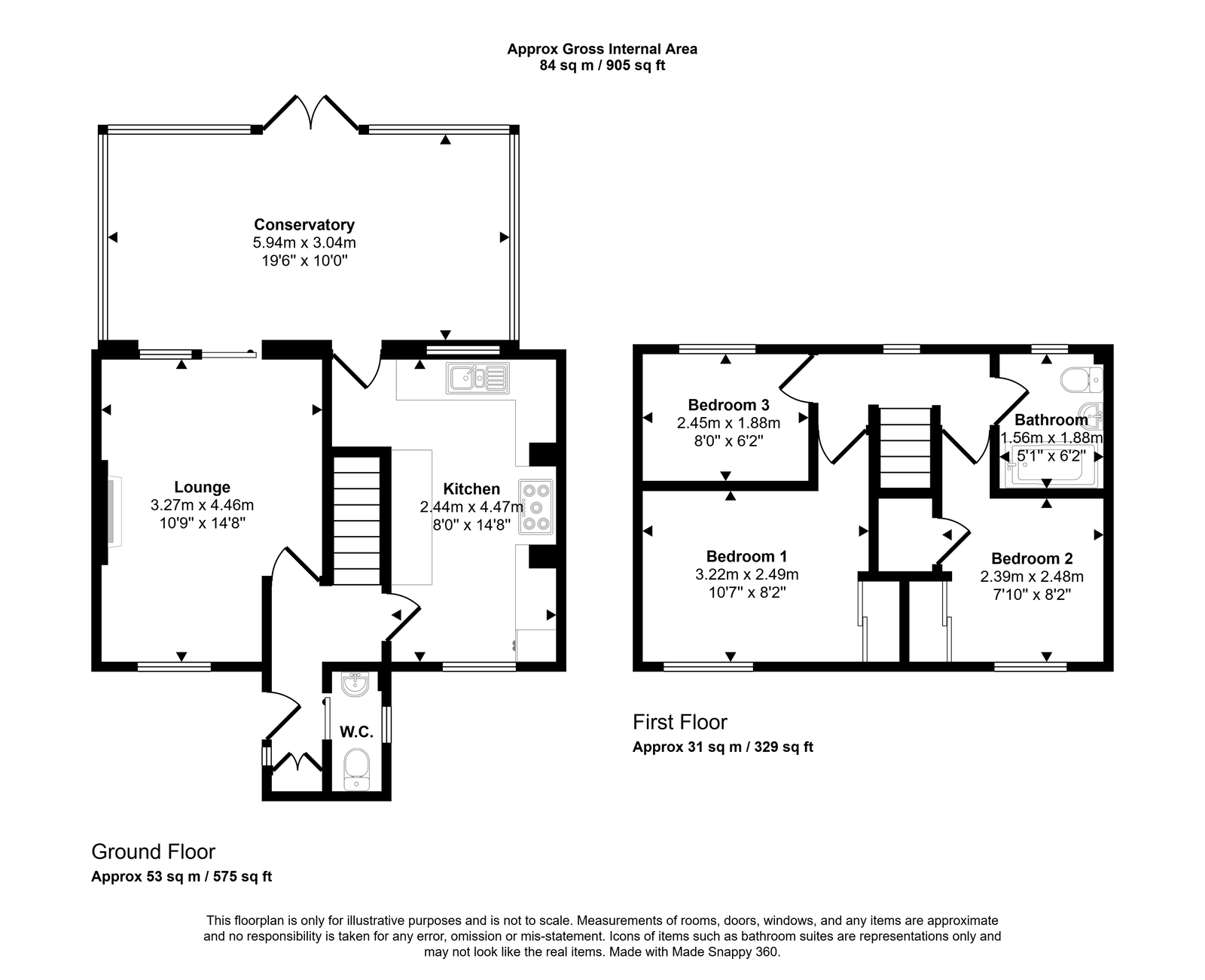 3 bed detached house for sale in Llys Bedwen, Rhyl - Property floorplan