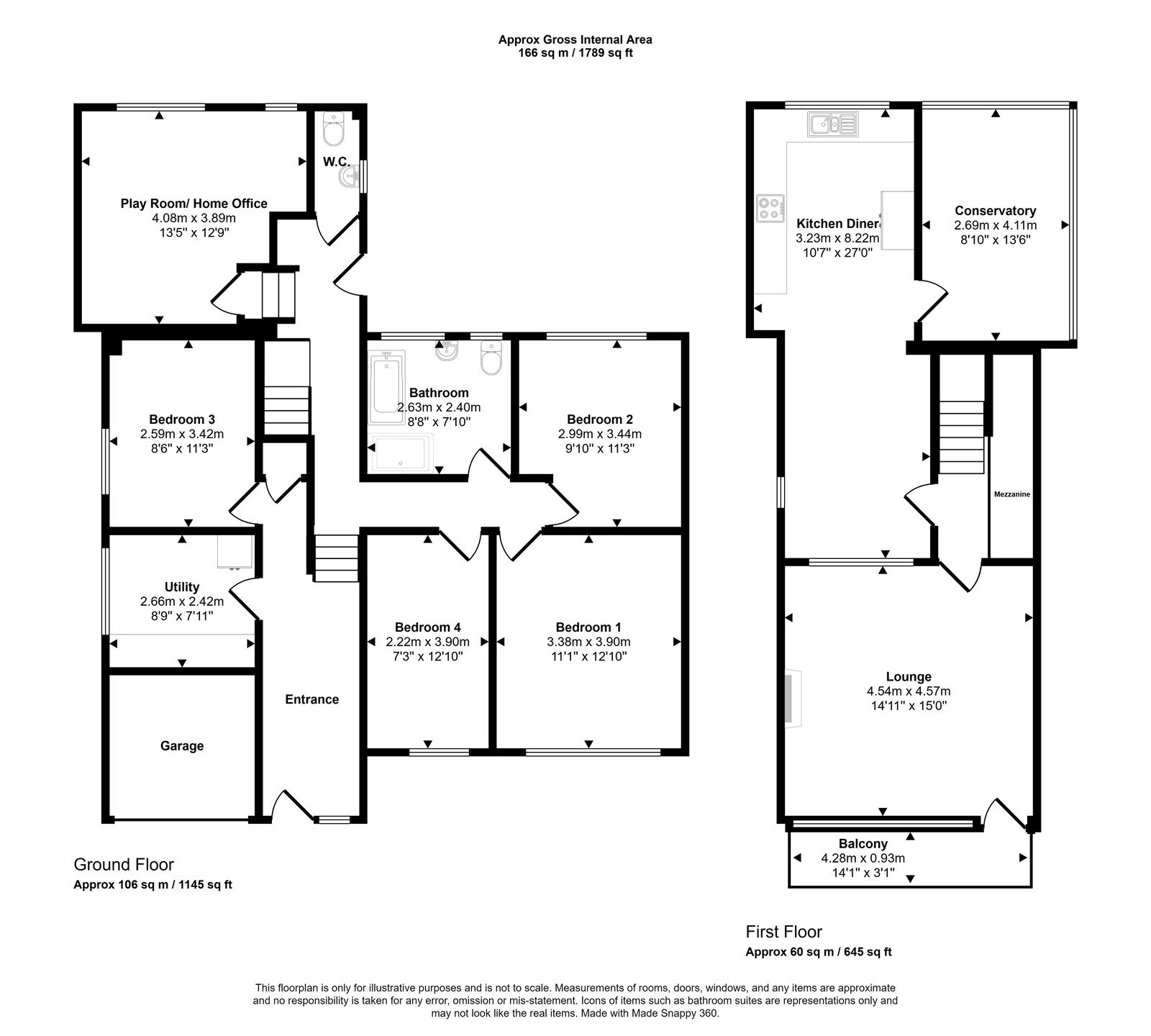 4 bed detached house for sale in Clwyd Avenue, Rhyl - Property floorplan