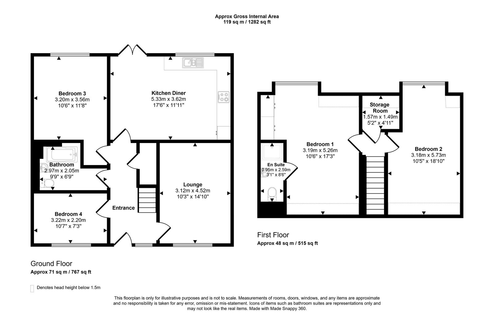 4 bed detached house for sale in Highlands Close, Rhuddlan - Property floorplan