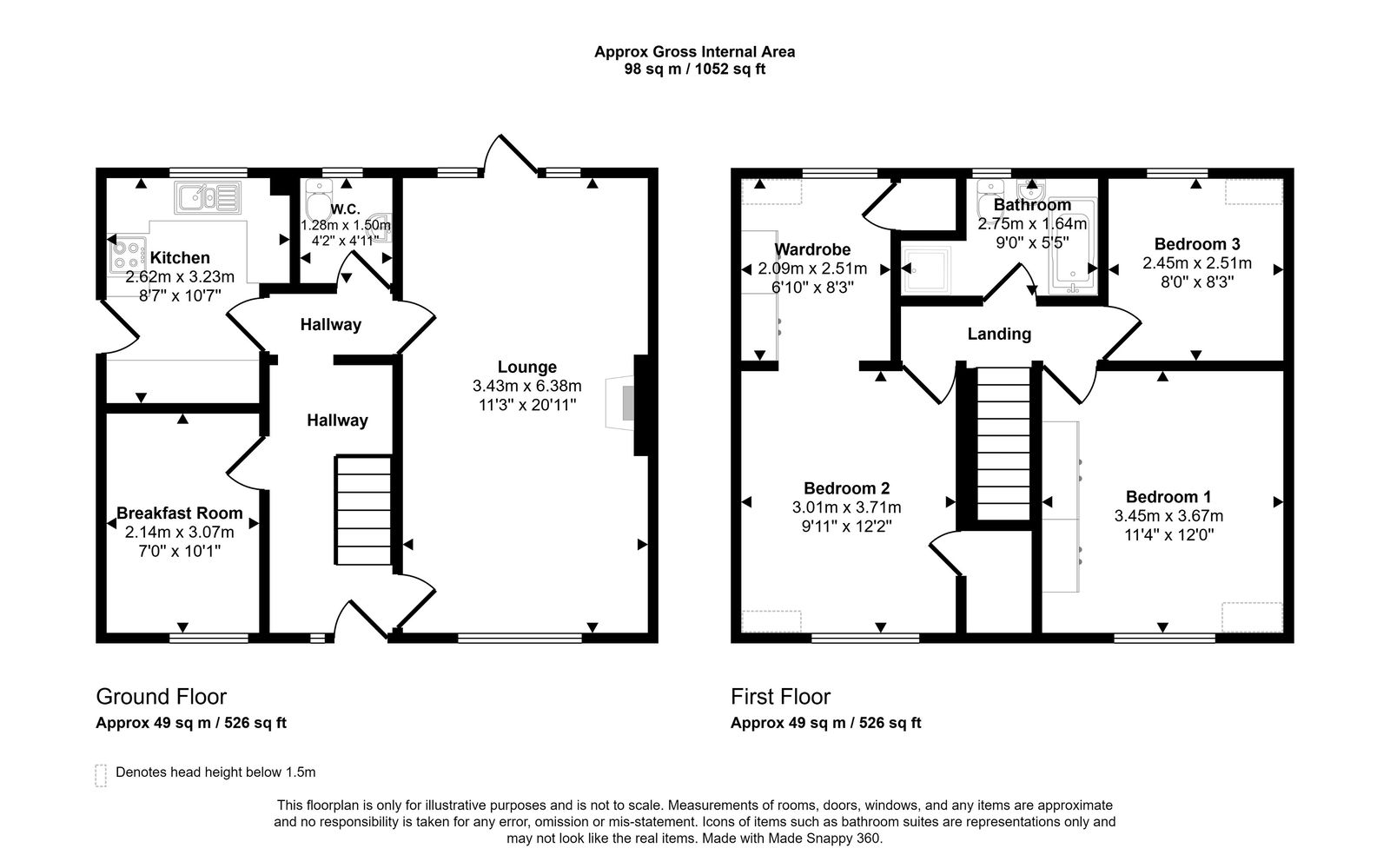 3 bed detached house for sale in Cilgant Eglwys Wen, Bodelwyddan - Property floorplan