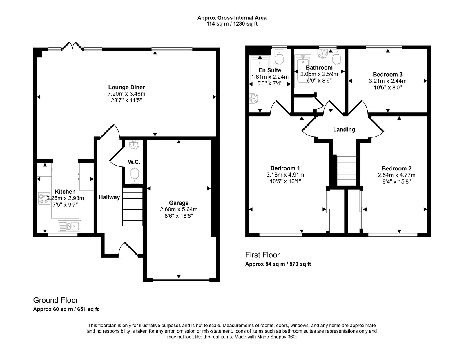 3 bed detached house for sale in Cae Ddol, Abergele - Property floorplan