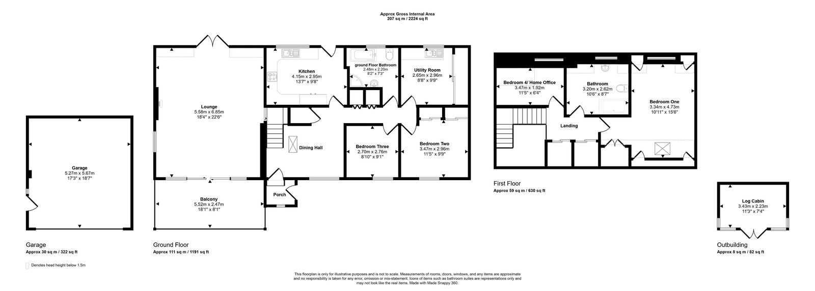 4 bed detached house for sale, Llanasa - Property floorplan
