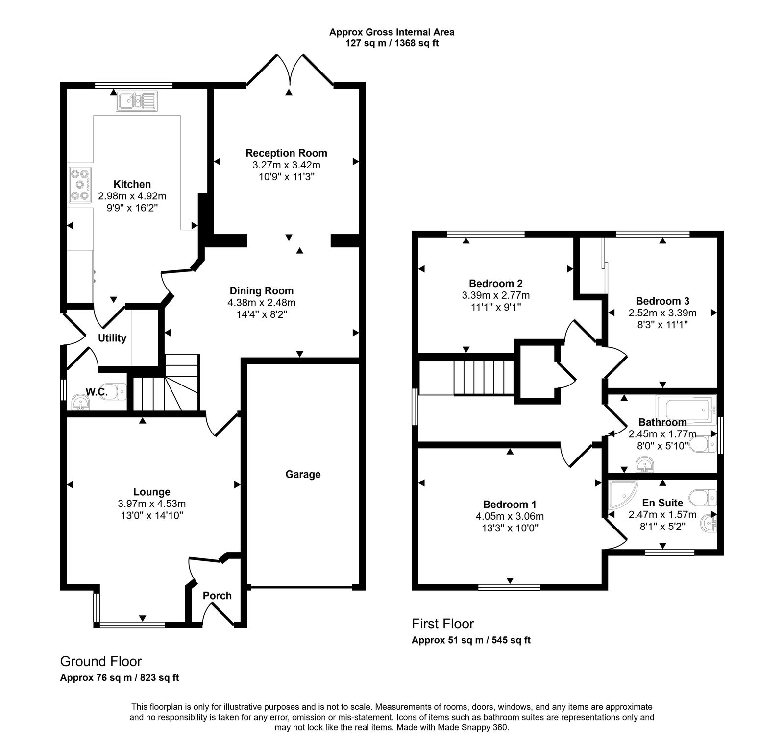 3 bed detached house for sale in Lon Bedw, Rhyl - Property floorplan