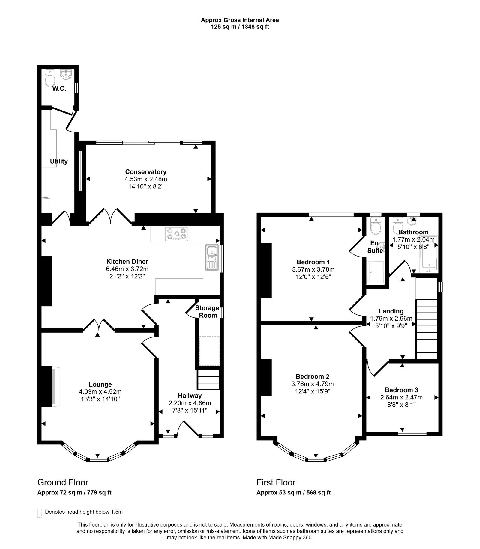 3 bed semi-detached house for sale in Rhyl Road, Rhyl - Property floorplan
