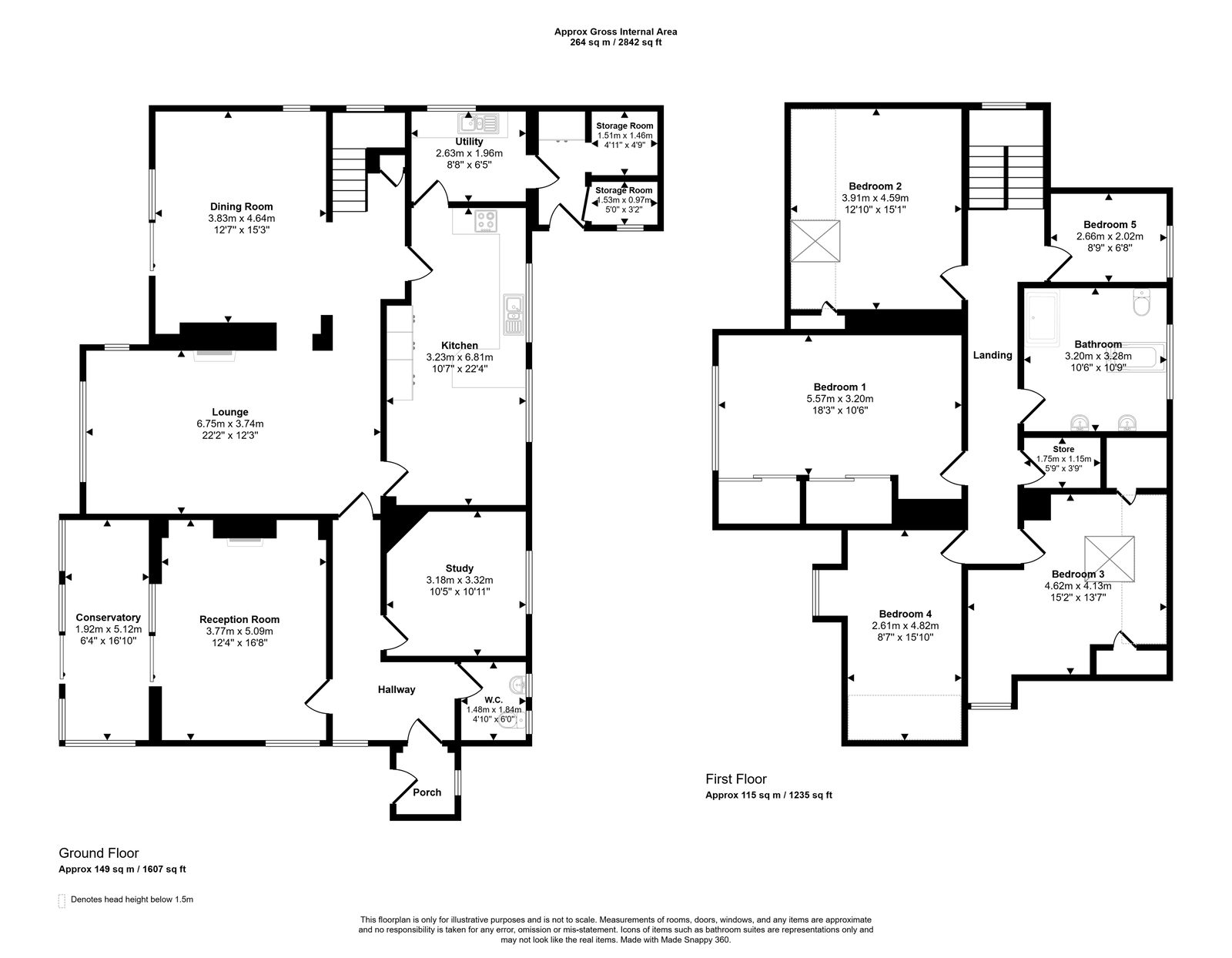 5 bed detached house for sale in Cwm Road, Rhyl - Property floorplan