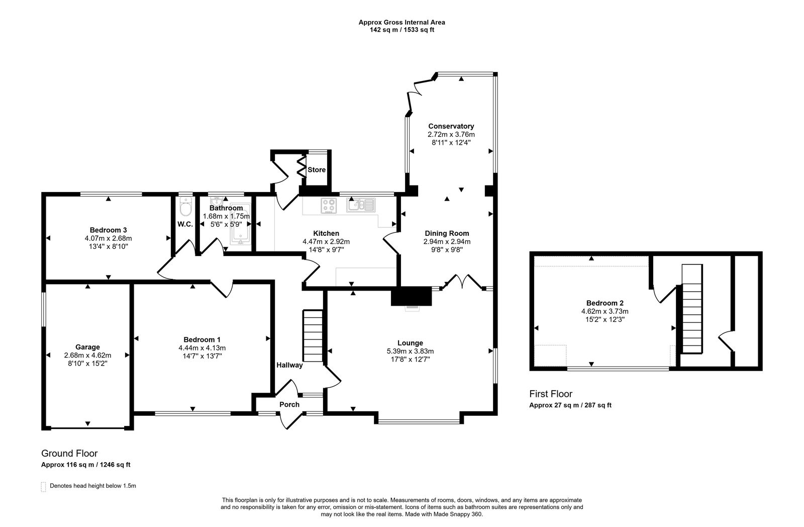 3 bed bungalow for sale in Cwm Road, Rhyl - Property floorplan