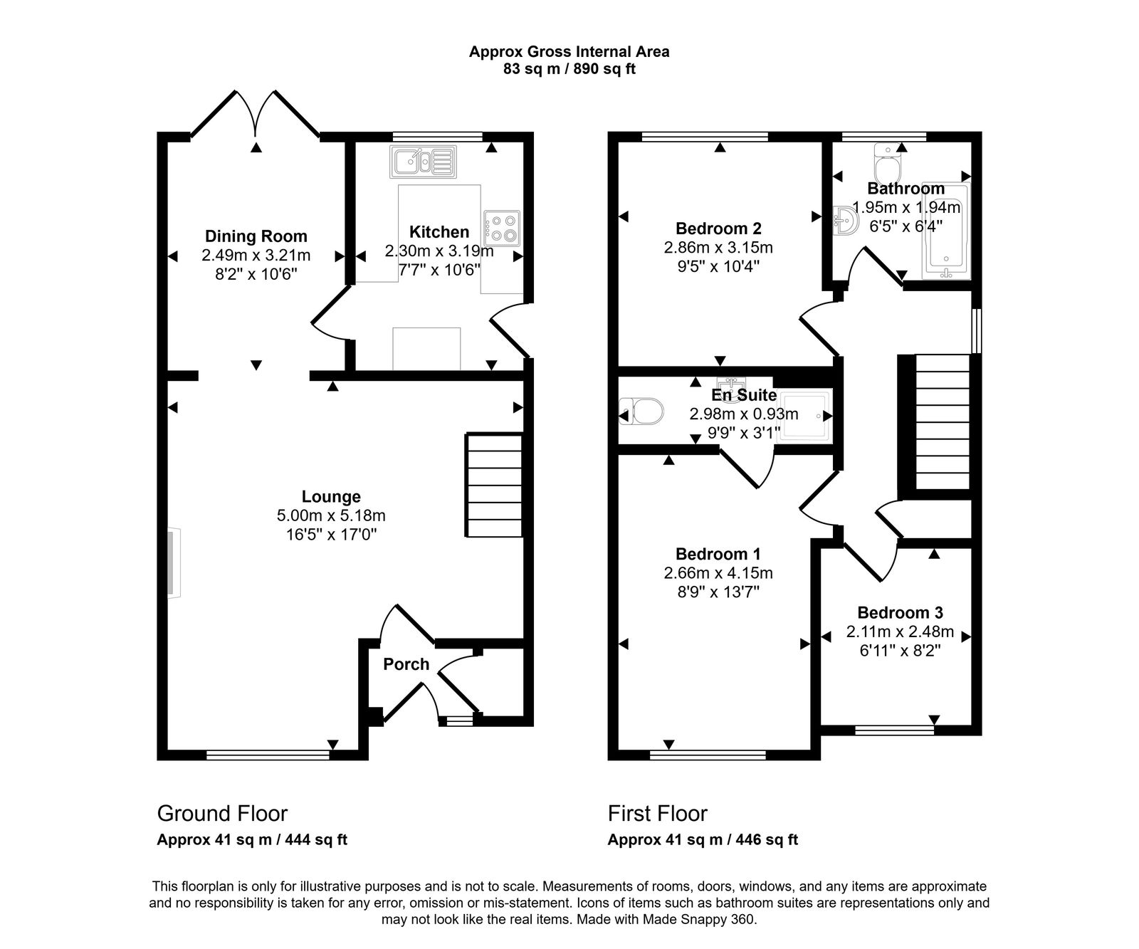 3 bed semi-detached house for sale in Llys Y Mor, Abergele - Property floorplan