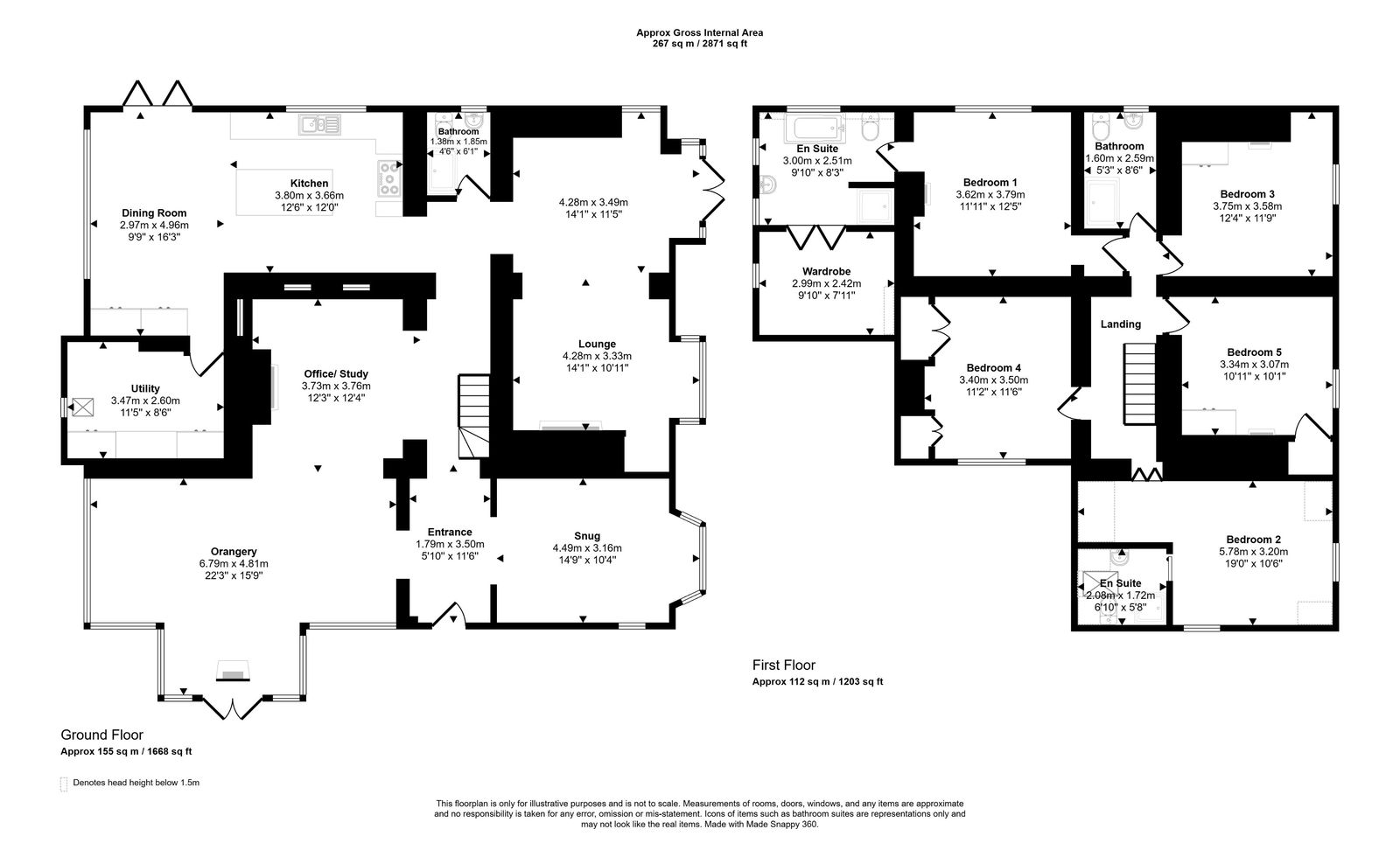 5 bed detached house for sale in Marian, Trelawnyd - Property floorplan