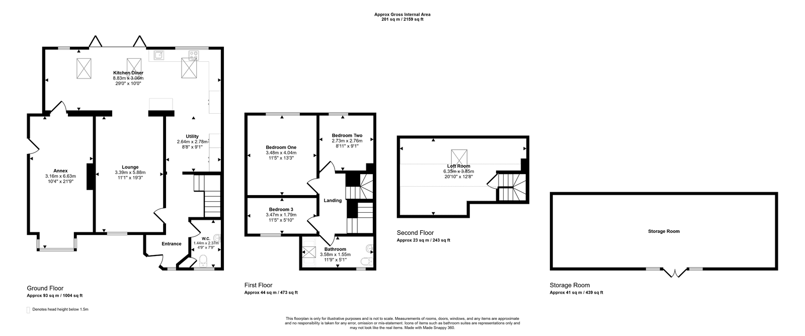 3 bed semi-detached house for sale in Princes Avenue, Prestatyn - Property floorplan