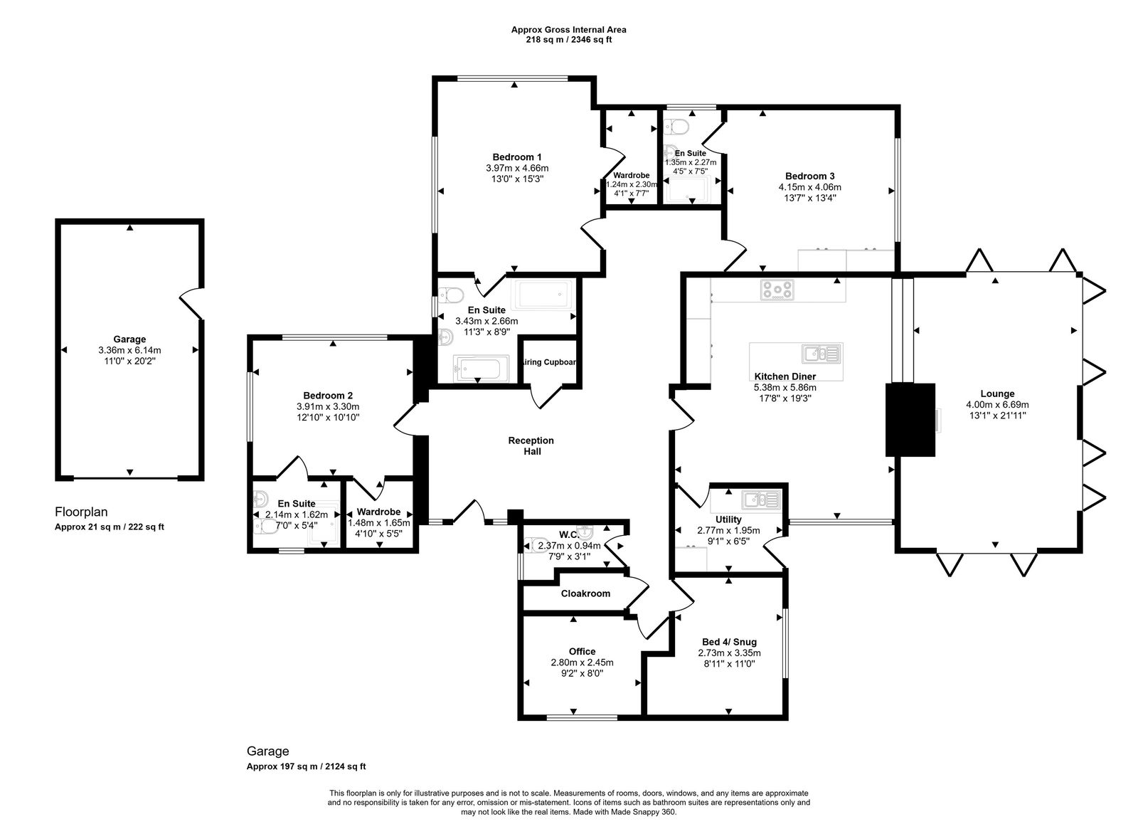 4 bed bungalow for sale in Mount Road, St. Asaph - Property floorplan