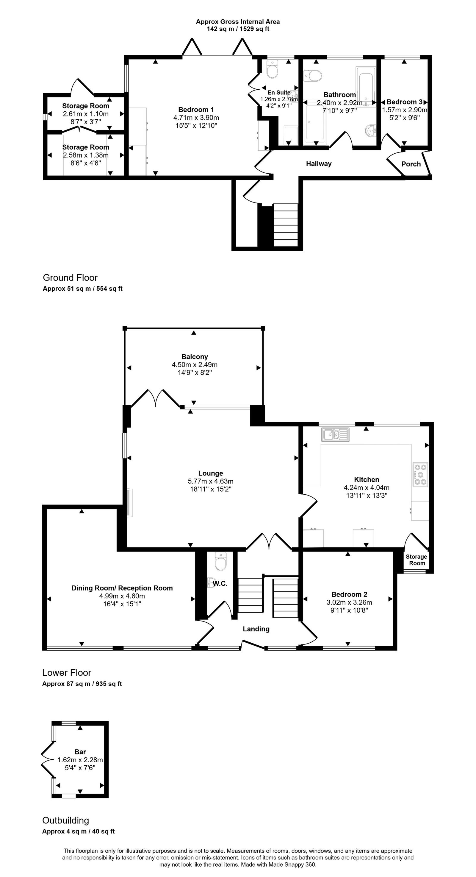 3 bed detached house for sale in Orme View Drive, Prestatyn - Property floorplan