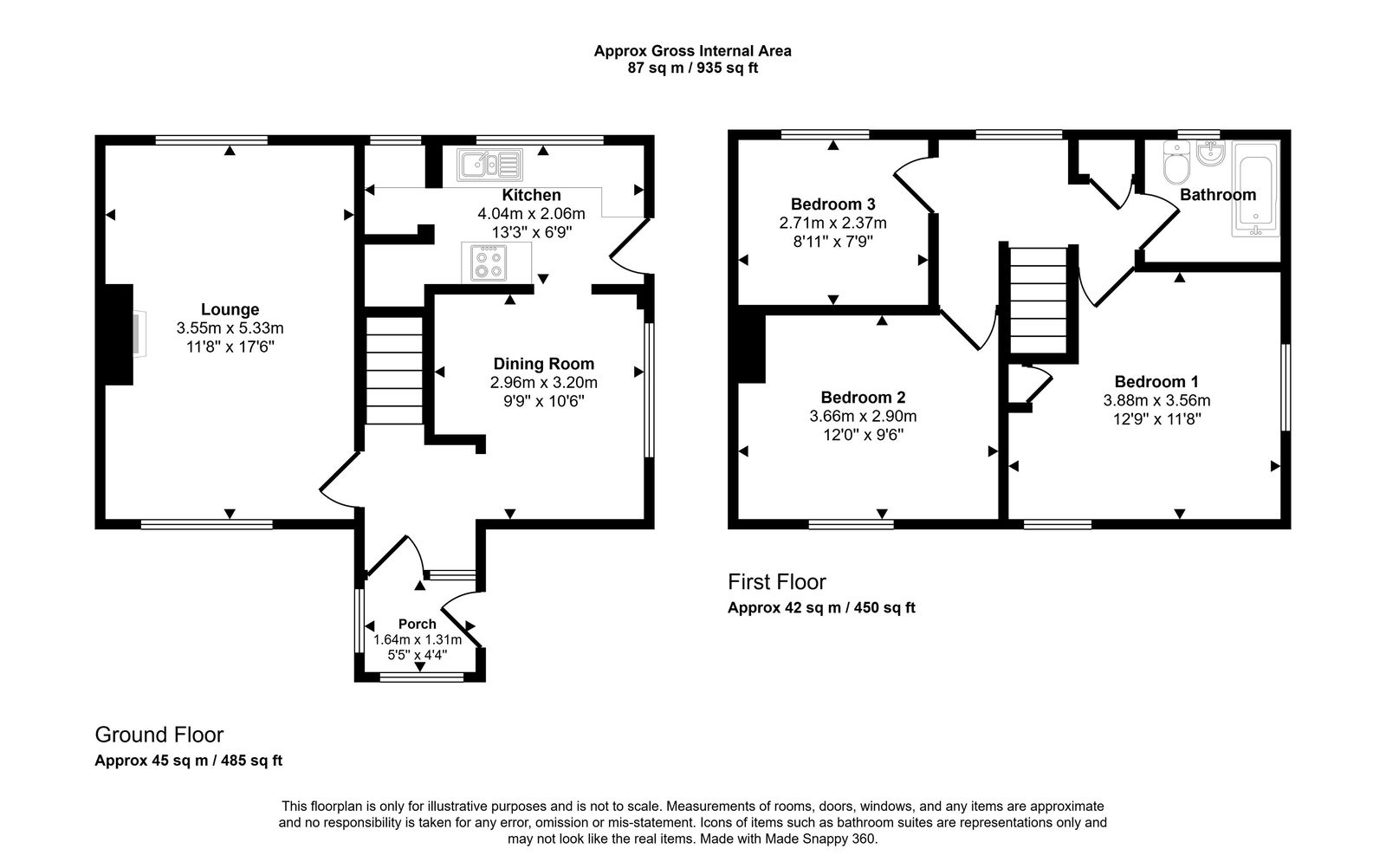 3 bed semi-detached house for sale in Princes Park, Rhuddlan - Property floorplan