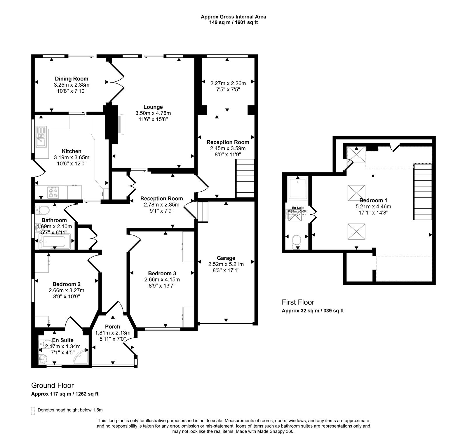 3 bed semi-detached bungalow for sale in Ffordd Ffynnon, Prestatyn - Property floorplan