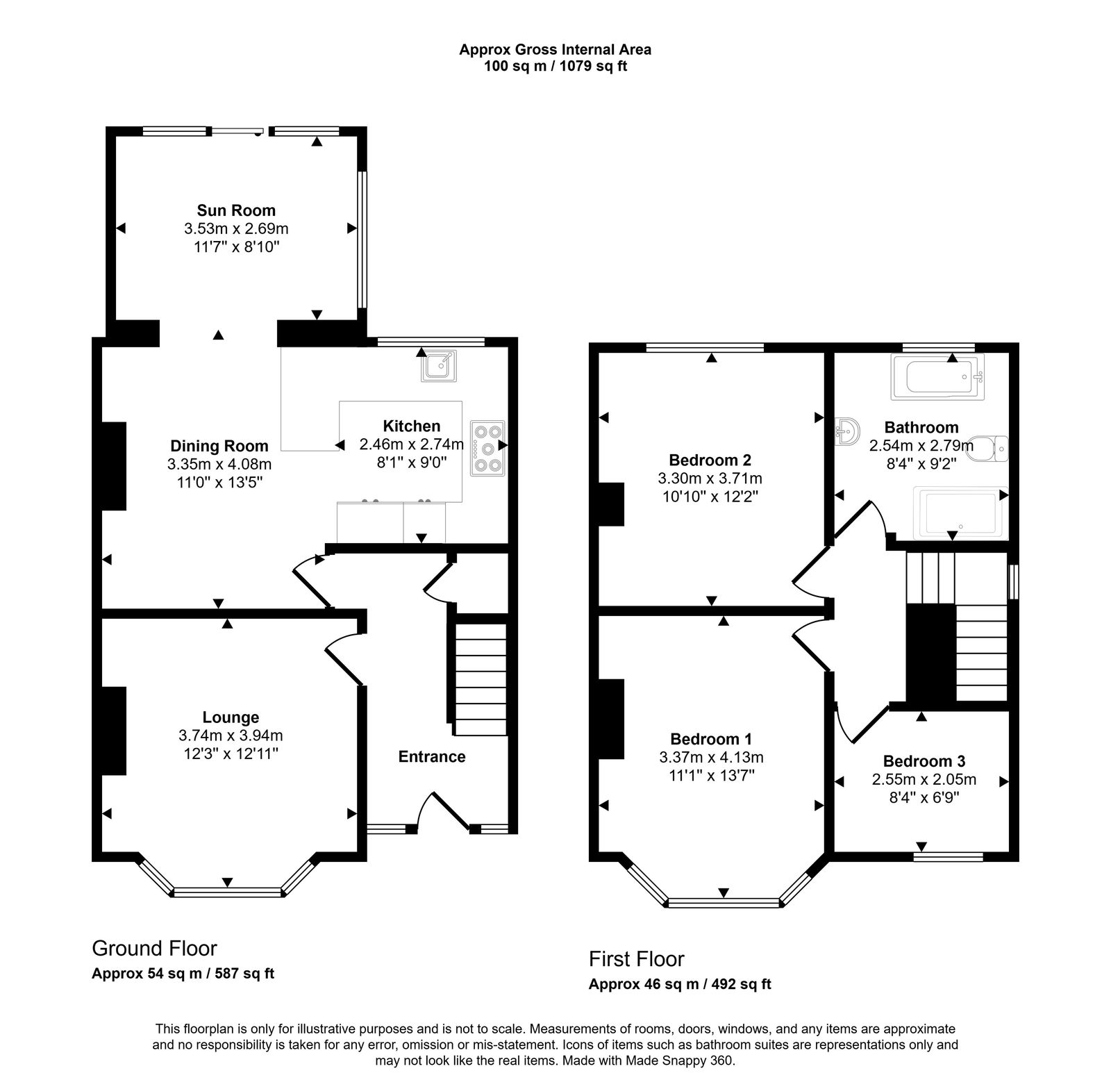 3 bed semi-detached house for sale in Rhuddlan Road, Rhyl - Property floorplan
