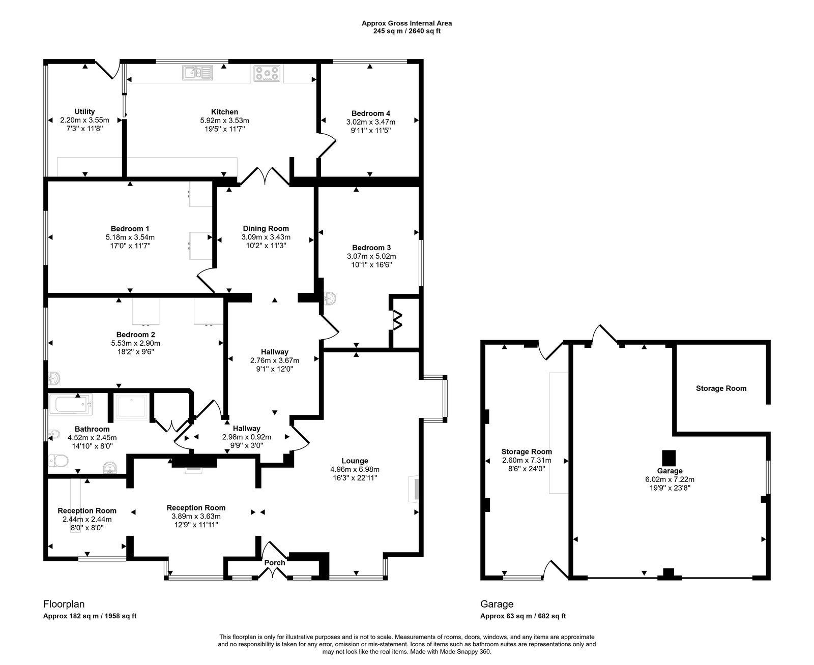 4 bed bungalow for sale in Morfa Avenue, Kinmel Bay - Property floorplan