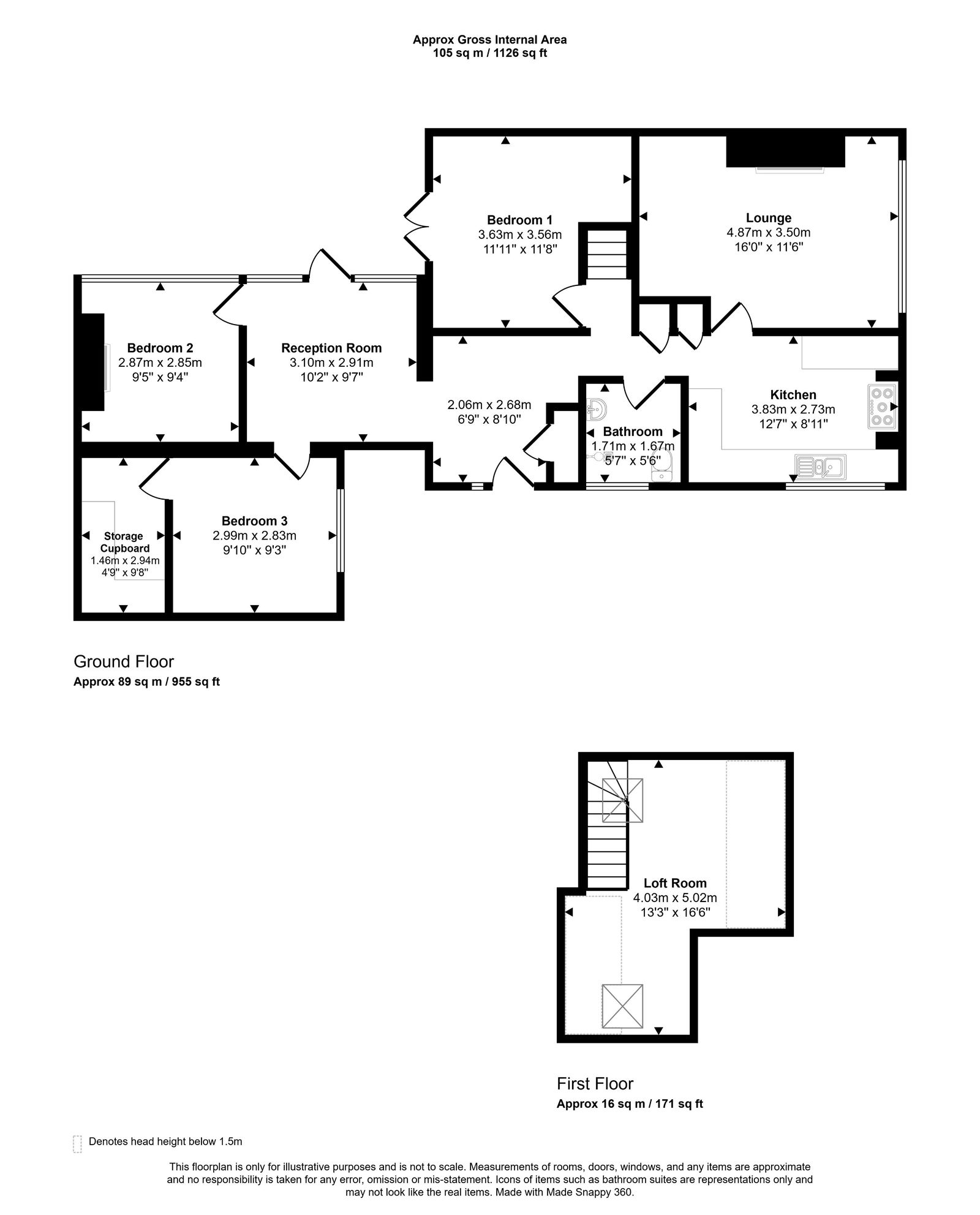 3 bed semi-detached bungalow for sale in Plastirion, Abergele - Property floorplan