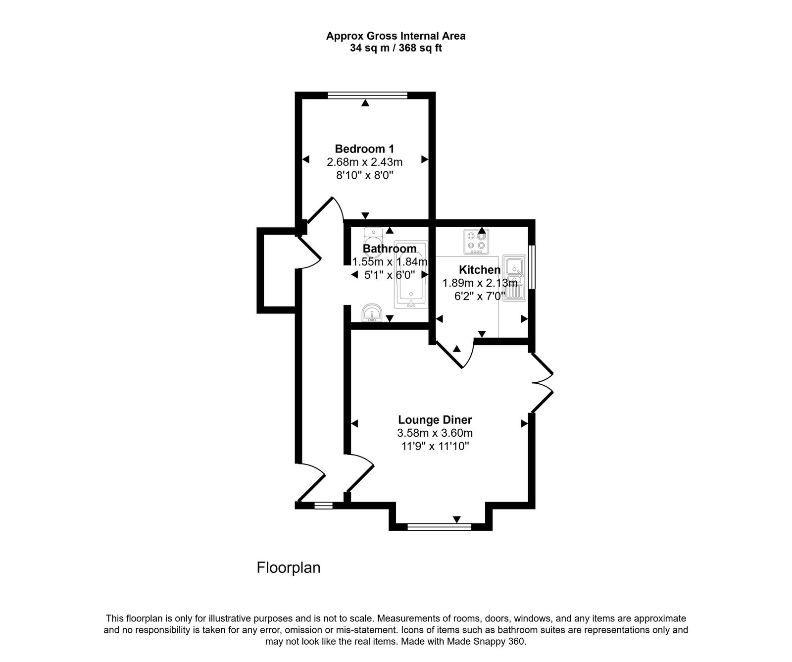 4 bed apartment for sale in Old Foryd Road, Rhyl - Property floorplan