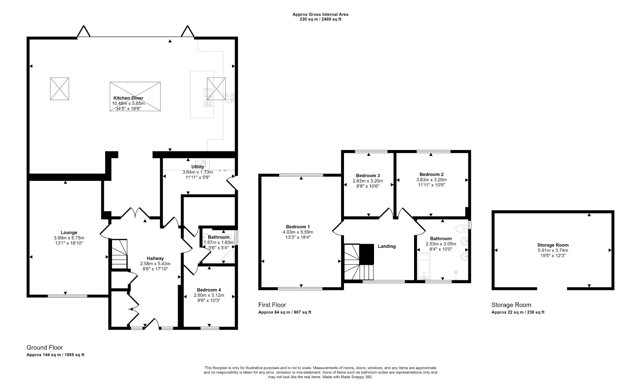 4 bed detached house for sale in Gronant Road, Prestatyn - Property floorplan