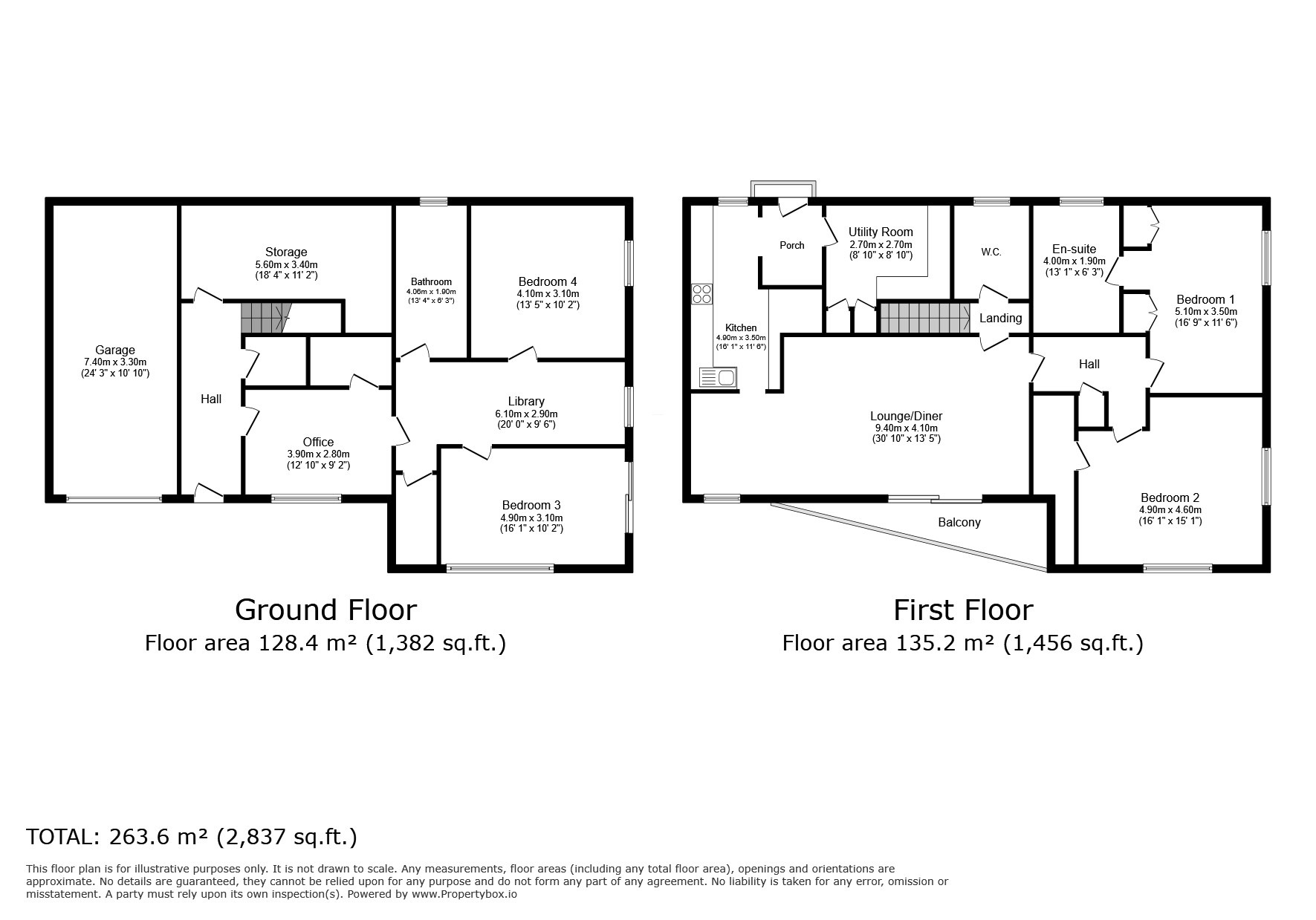 4 bed detached house for sale in Bont Newydd - Property floorplan