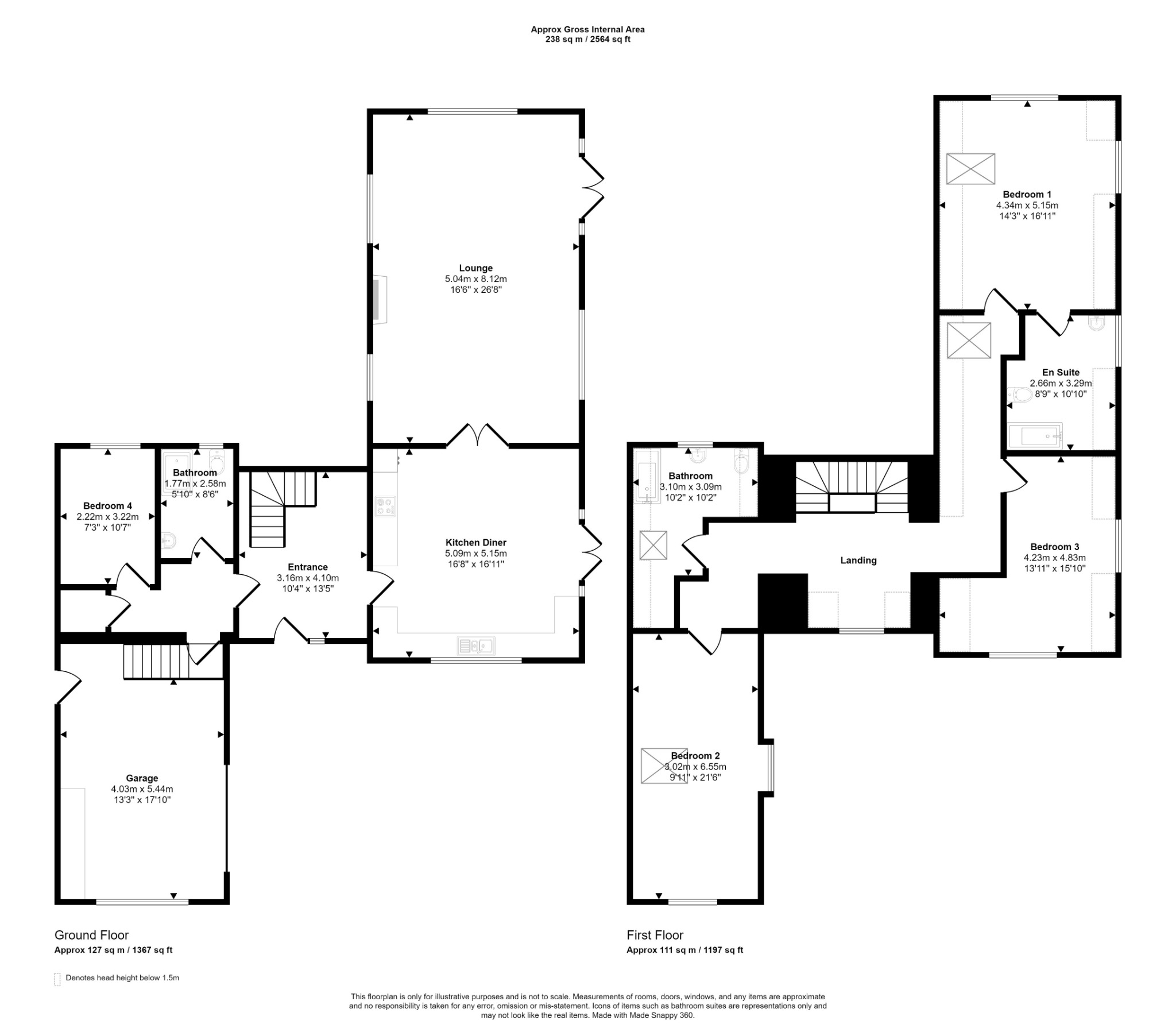 4 bed detached house for sale in Ffordd Talargoch, Prestatyn - Property floorplan