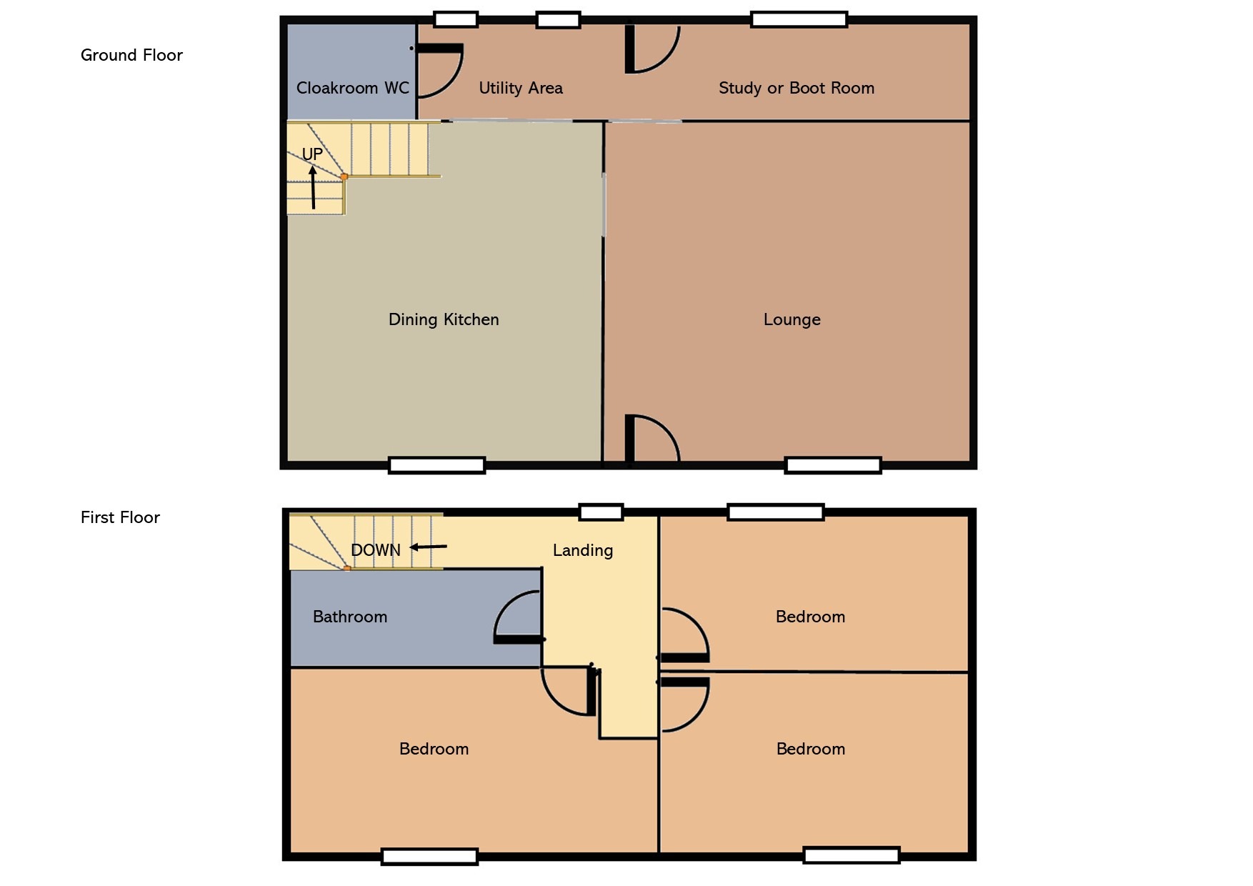3 bed end of terrace house for sale - Property floorplan