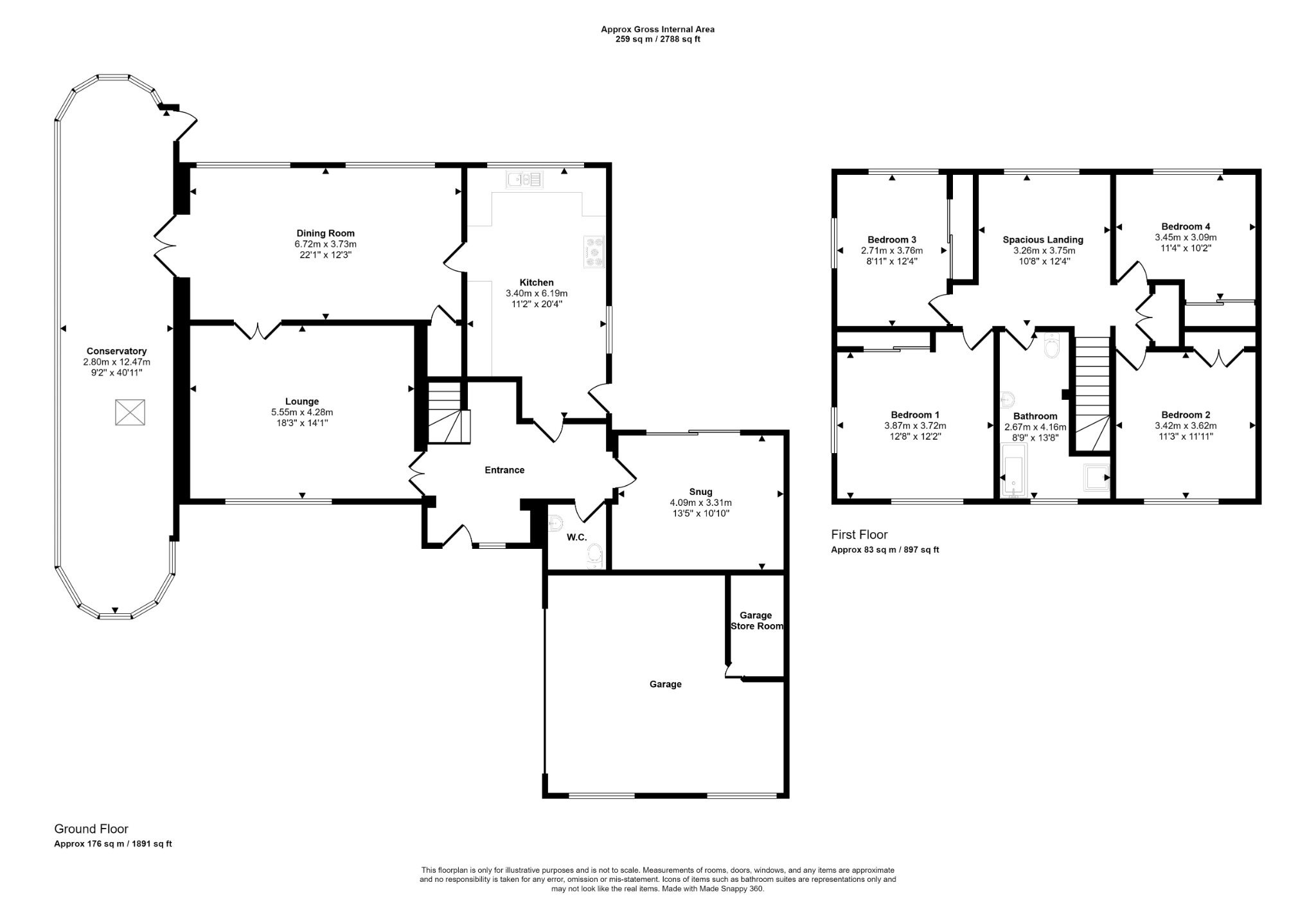 4 bed detached house for sale in Cwm Road, Rhyl - Property floorplan