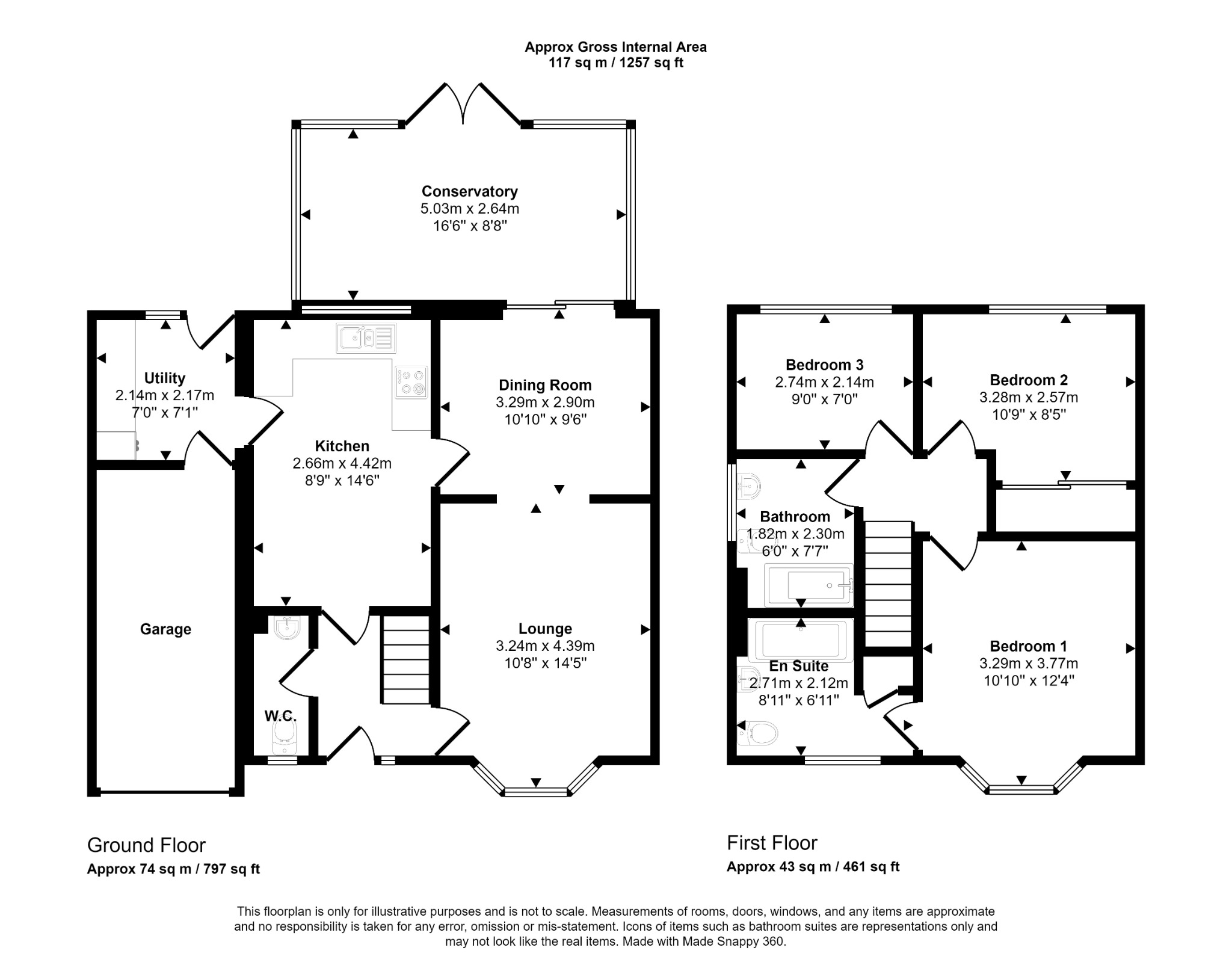 3 bed detached house for sale in Ffordd Anwyl, Rhyl - Property floorplan