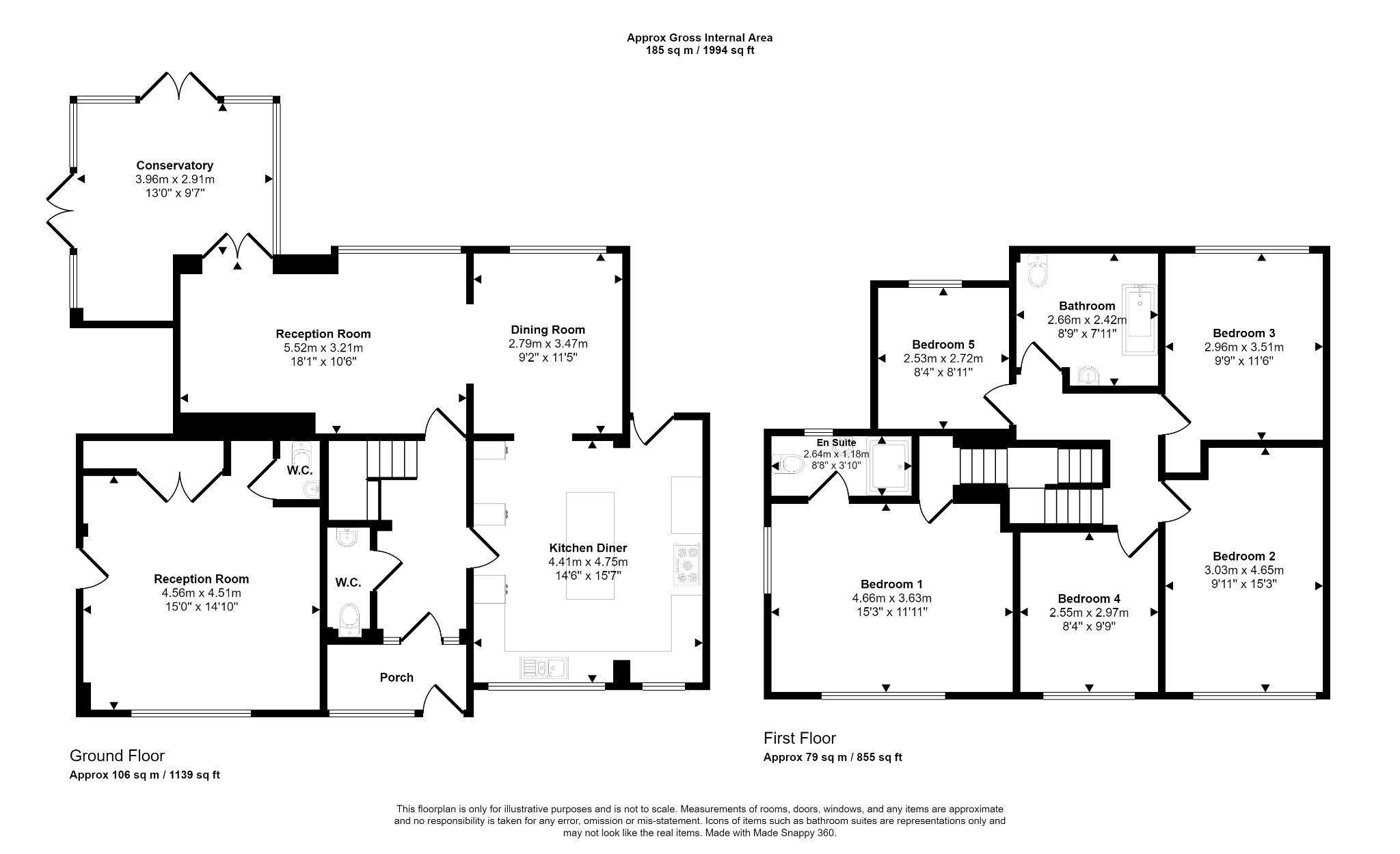 5 bed detached house for sale in Parc Aberconwy, Denbighshire - Property floorplan