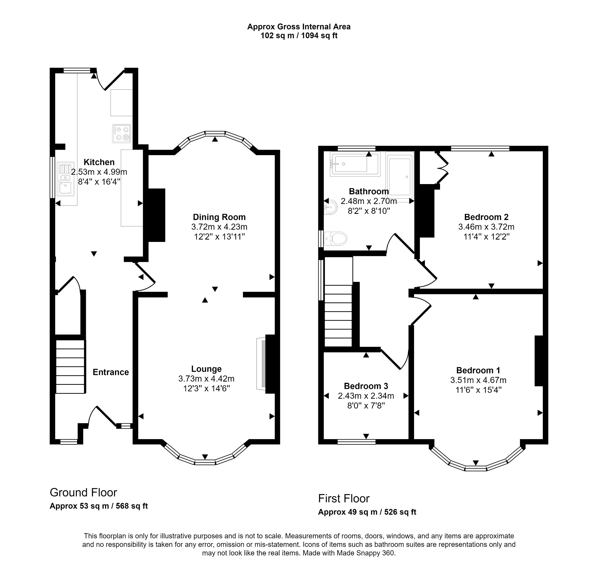 3 bed detached house for sale in Trevor Road - Property floorplan
