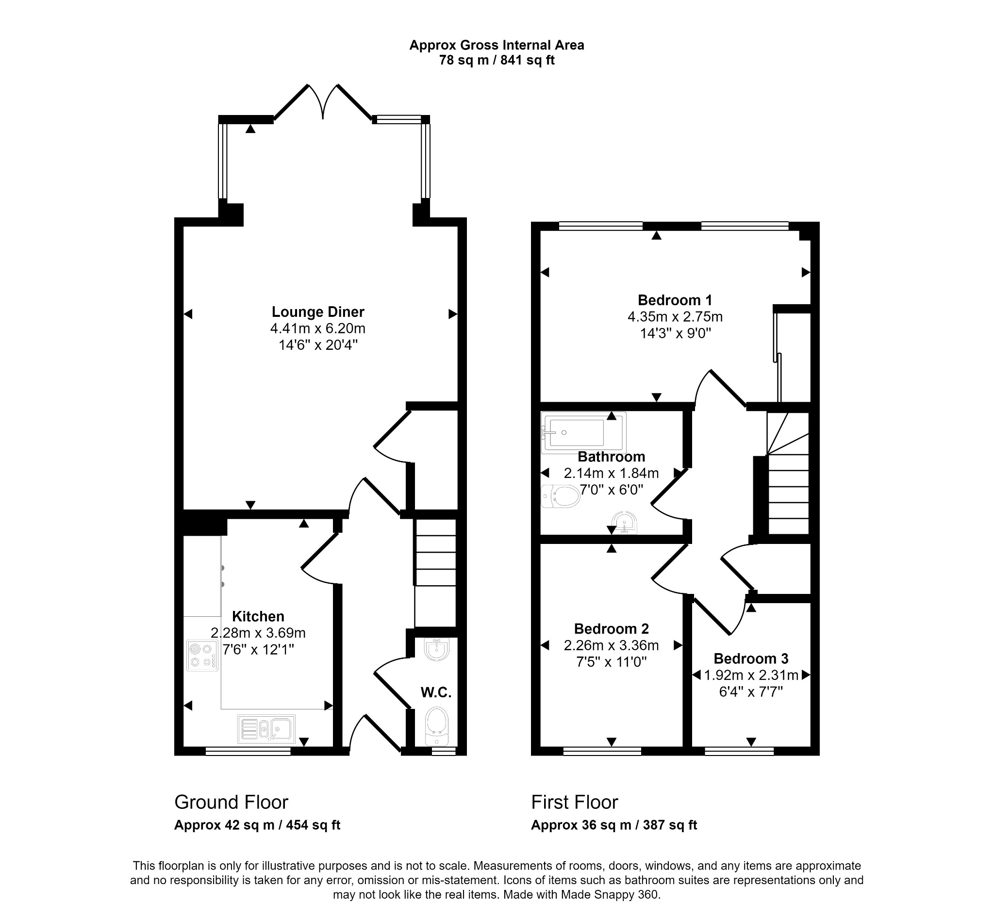 3 bed semi-detached house for sale in Llys Y Morfa - Property floorplan